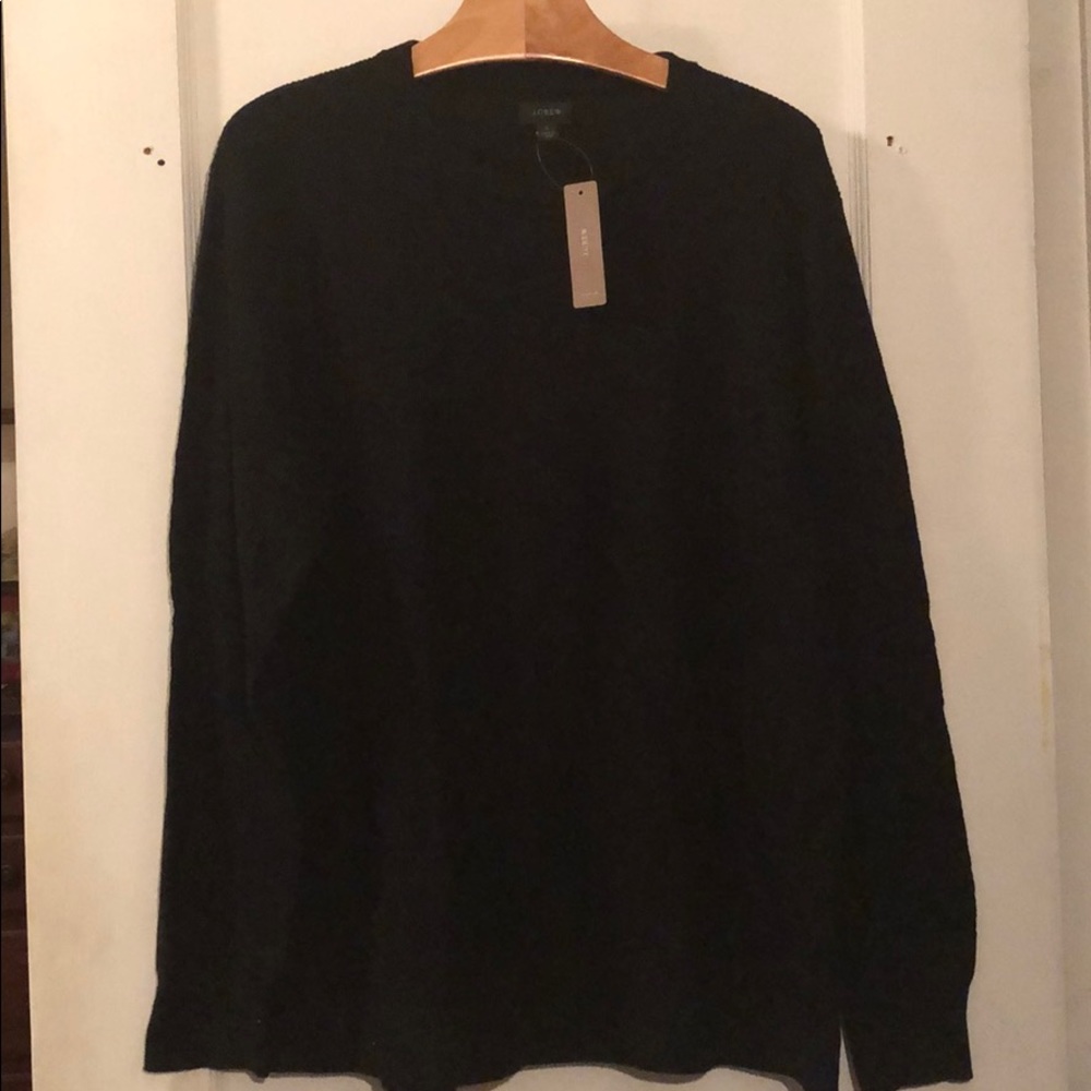 J. Crew cotton thermal crew neck sweater NWT